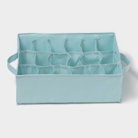 Organizer for storage of linen "Comfort", 18 cells, 35 × 24 × 13 cm, barrier color-2