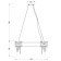 Carmen chandelier, size 80x240x80 cm, 600W 15xg9 IP 20