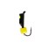 Mormyshka column black, lime of the eye + cube cheese, weight 0.6 g