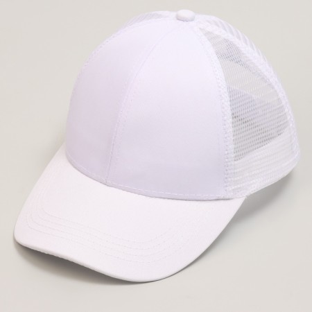 Baby cap for a girl with a grid, white color, pr 54-4