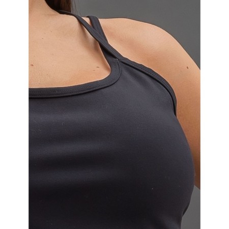 Sports female T -shirt, size XS, black color-3