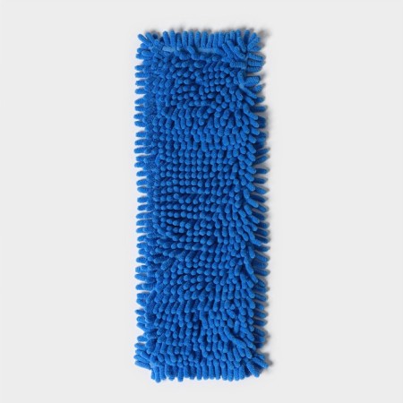 Nozzle for a flat mop of the share, 43 × 13 cm, microfiber booklies, blue color-1