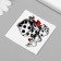 Black-red body tattoo "Playing cubes" 6x6 cm