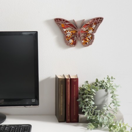 Panel Interior tree "Butterfly. Flower meadow" 14.3x24 cm