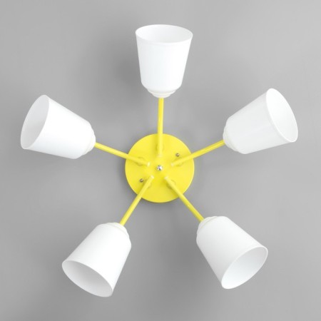 Causte "Online" (Tsil.) 5x15W E27 Model: BR 00281 Yellow 52x52x15cm-3