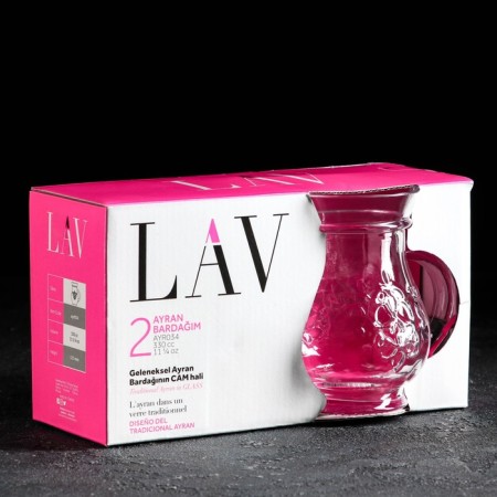 A set of glass mugs for Ayran, 330 ml, 2 pcs-4