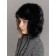 Children's fur cap, size 52, black color