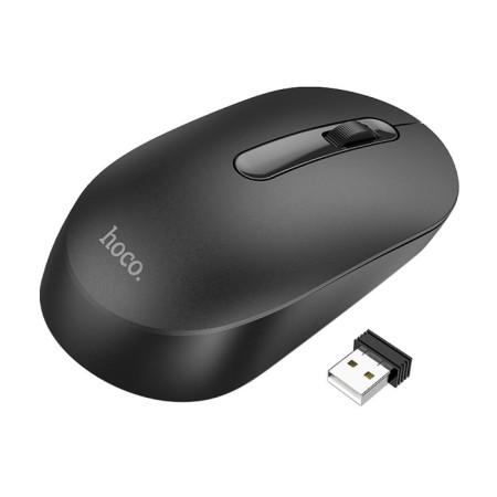Hoco GM14 mouse, wireless (2.4), optical, 1200 dpi, black-1