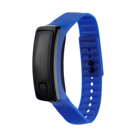 Watch of wristwood, electronic children's "glare", silicone strap, dial 5 x 2 cm, blue-2