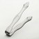Sugar forceps, h = 9.8 cm, thickness 1 mm, silver color