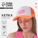 Women's cap with Easy grid, orange color, river 56