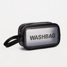 Cosmetic bag with lightning, black color
