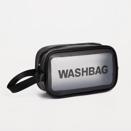 Cosmetic bag with lightning, black color