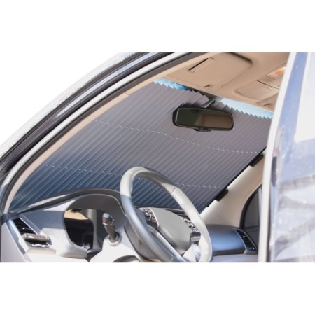 Sunscar curtain on the frontal/rear window, reflective, sliding, 65 cm-2