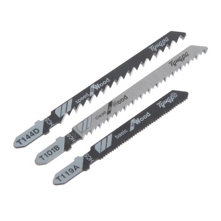 A universal set of saws for tundra jigsaws, on wood, 3 pcs.