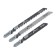 A universal set of saws for tundra jigsaws, on wood, 3 pcs.