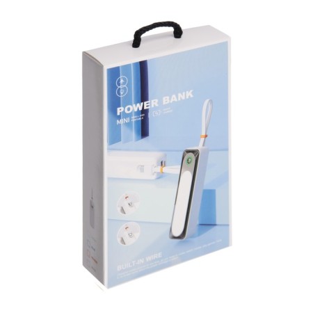 External battery DX151, 5000 mAh, USB, Type-C, Type-C cable, lantern, green-9