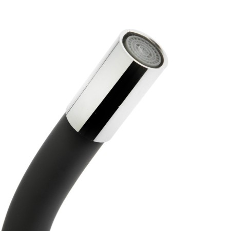 Zein Z2073F kitchen mixer, silicone spout, 40 mm cartridge, brass, black/chrome-6