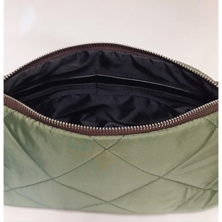 Bag Melodia lux khaki quilted fabric art. 214-051-000-6