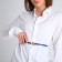 Women's belt, width 1 cm, metal buckle, blue color