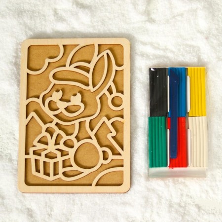 New Year's plasticine pictures "New Year! Bunny"-3