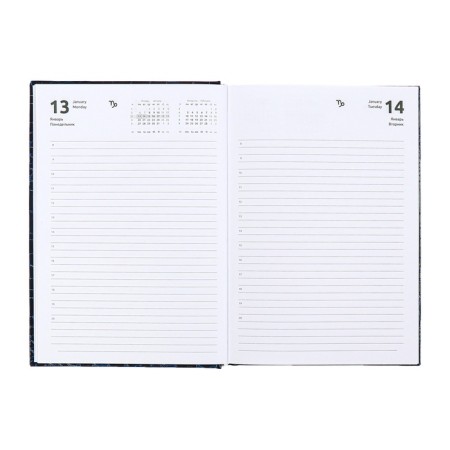 Dated diary of 2024, A5, 176 sheets, Attomex.arkona, Bumvinyl cover, Lasse, Block 70 g/m2, blue-11