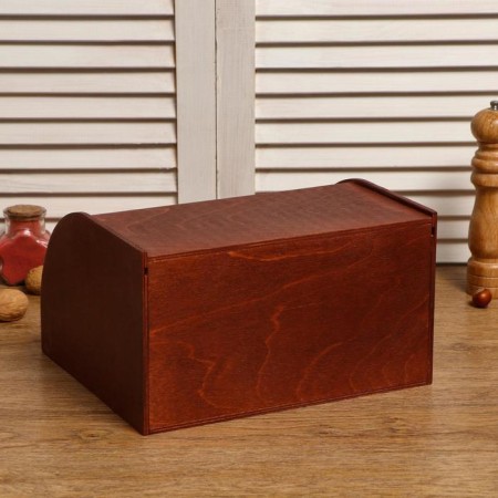 Wooden breadbone "cinnamon", transparent varnish, color red tree, 29 × 24.5 × 16.5 cm-2