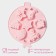Baking uniform "New Year", silicone, 23 × 23 × 2.3 cm, 7 cells, pink color