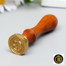 Printing for wax with a wooden handle 