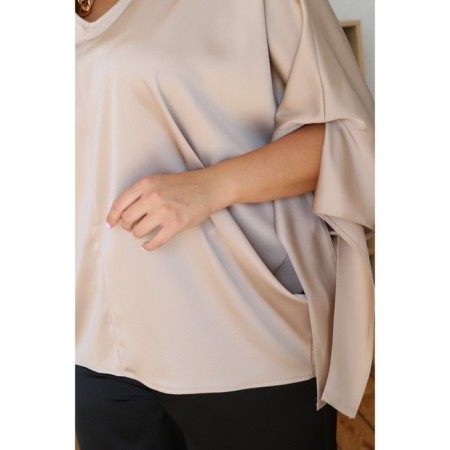 Female suit, size 48, beige color-4