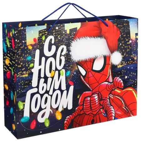 New Year. Gift package, 31x40x11 cm, packaging, spider-man-2