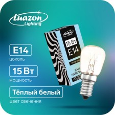 Incandescent lamp, 15 W, E14, 220 V, for refrigerators and sewing machines, transparent