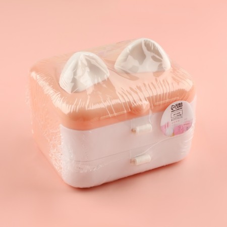 Sewing set, 37 items, in three -tier boxing, 11 × 9 × 9.5 cm, peach color-7