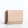 Women's wallet on the button, beige color
