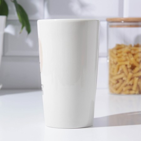 Ceramic mug "The sweetest", 550 ml, white color-1