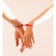 Bracelets "Demetrons" on magnets, a lock with a key, the color is red, 7 cm