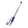 Gel pen, 0.5 mm, blue rod, transparent case, with a rubber holder