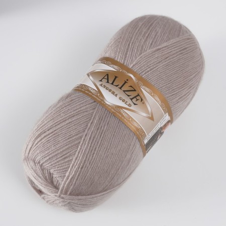 Yarn "Angora Gold" 20% wool, 80% acrylic 550m/100g (652 ash)-1