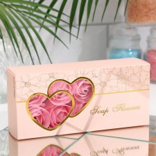 Soap roses, pink, set of 10 pcs.