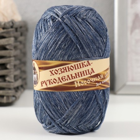 Yarn "NOSTOCE PRODUCATION" 100% polypropylene 200 ± 20m/50g set 2pcs (blue, black)-1