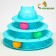 Game complex "Piggon" for cats with 3 balls, 24.5 x 24.5 x 13 cm, blue