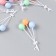 Decor for creativity plastic "Bound of balloons" 3 pcs 12.5 cm