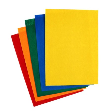 Color felt set, thick-2 mm, A4 format, soft, 5 sheets, 5 colors, bright colors-2