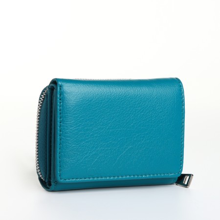 Women's wallet on magnet, blue color