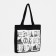 Luggage bag with a lining, black/white color