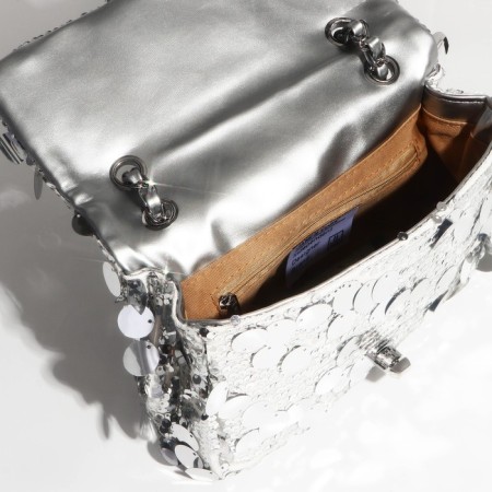 Bag-clate on fasteners, silver color-6
