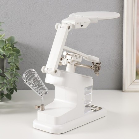 Lupa lamp set with a magnifying glass x2.5 x4.5 x25 LEDX2 from LR44 white 18.5x11.5x23 cm-5