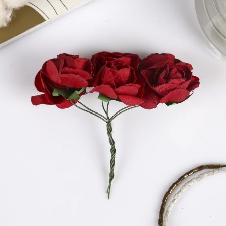 Decor for creativity "rose" (set = bouquet 6 flowers) mix 10 cm-2