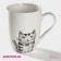 Porcelain share mug "Kis-kis-Mau", 350 ml, white color