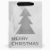 A packet with a window, metalized, "Christmas tree", 25 x 25 x 35 cm, silver
